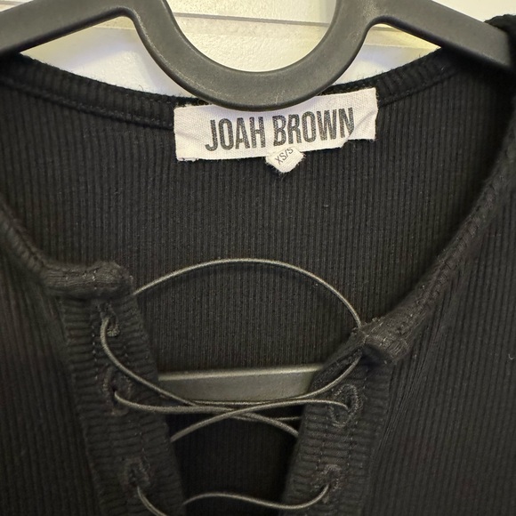 Joah Brown XS/S Black Lace Up Crop - Picture 5 of 6